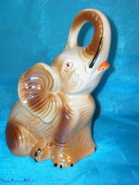 Image for Brazil Lusterware Elephant Metallic Ceramic Pottery Figurine/Statue Vintage ca 1960s-1980s <b><span style='color:red'> *****PRIORITY MAIL SHIPPING INCLUDED – DOMESTIC ORDERS ONLY!***** </span></b><span style='color:purple'>